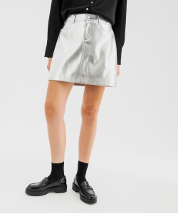 Jupe courte forme trapèze scintillante femme